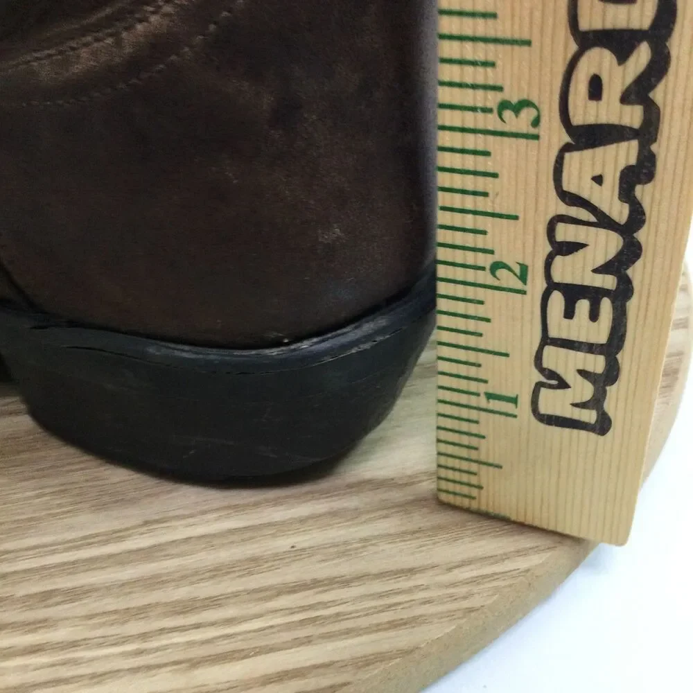 Old West Mens Leather Mid-Calf Western Boots Brown TBM3051 Size 8 D